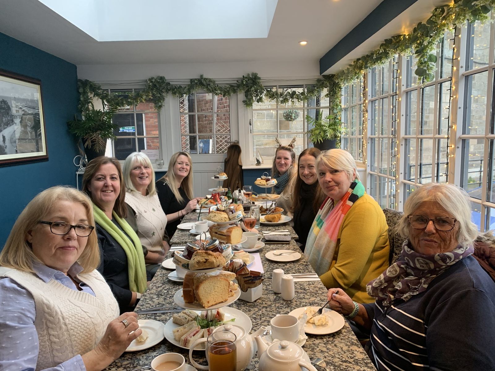 A larger family table inside Hetty and Betty, Whitby